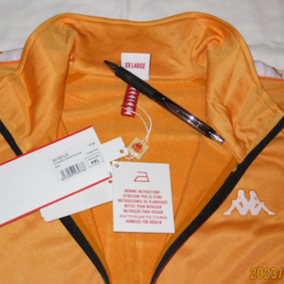 KAPPA Anniston Jacket XXL 'Orange/White' (BRAND NEW, RARE!) 'Unisex' - Picture 8 of 16